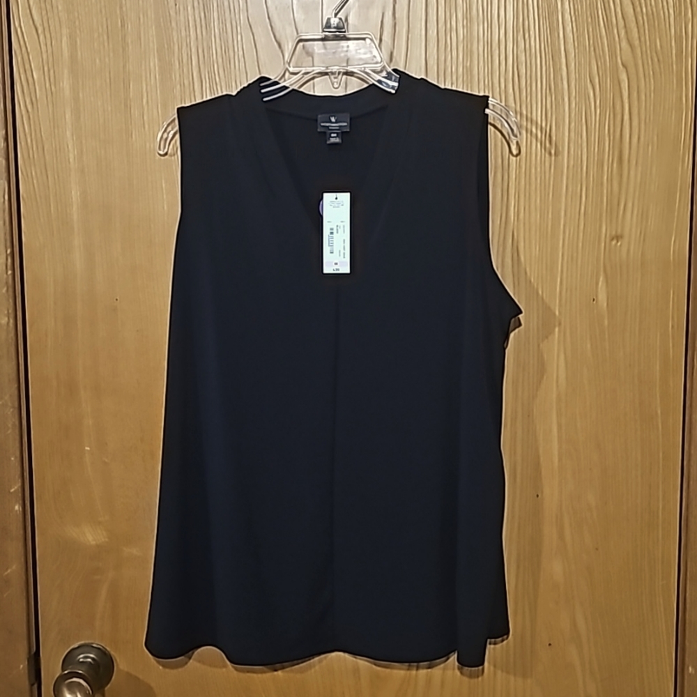 Worthington Womens V Neck Sleeveless Blouse